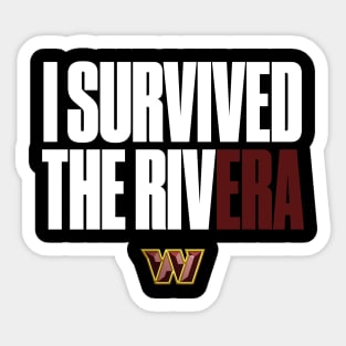 I Survived the Rivera White Text Sticker